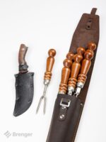 Шашлычный набор «BRENGER Hunter» в чехле из натуральной кожи, 4 пр